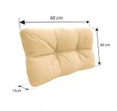 Set di 6 Cuscini da Esterno per Pallet, Impermeabili, Trapuntati, Beige