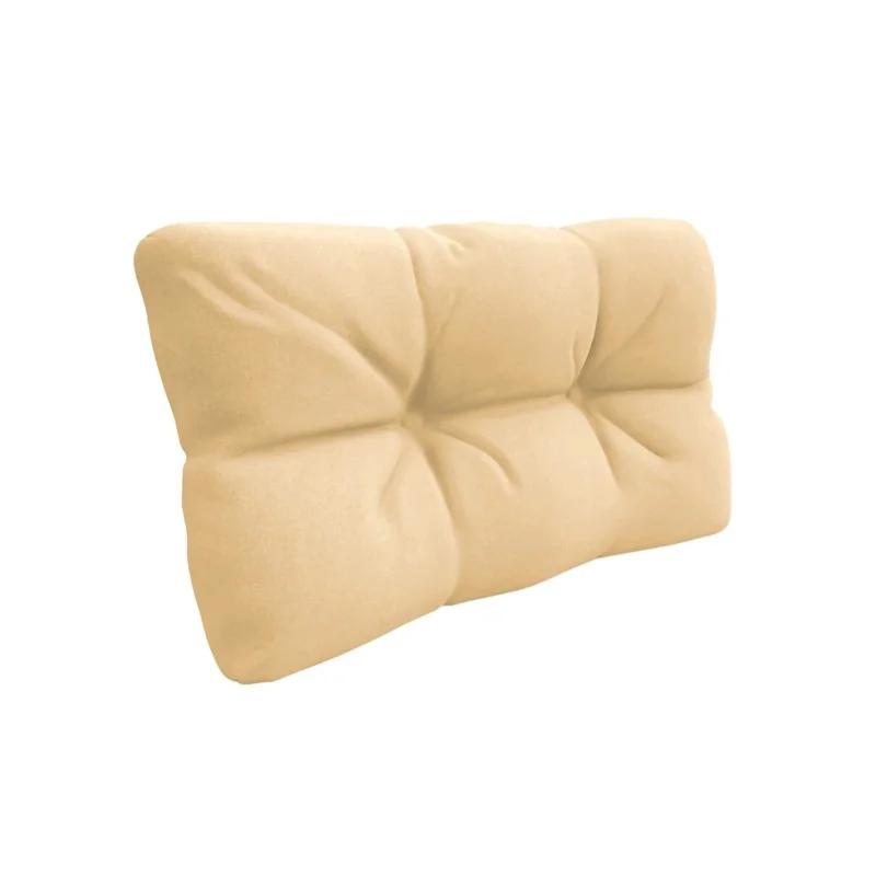 Cuscino Laterale per Pallet, Impermeabile, Trapuntato, 60x40x12 cm, Beige Cuscino Laterale per Pallet, Impermeabile, Trapuntato, 60x40x12 cm, Beige