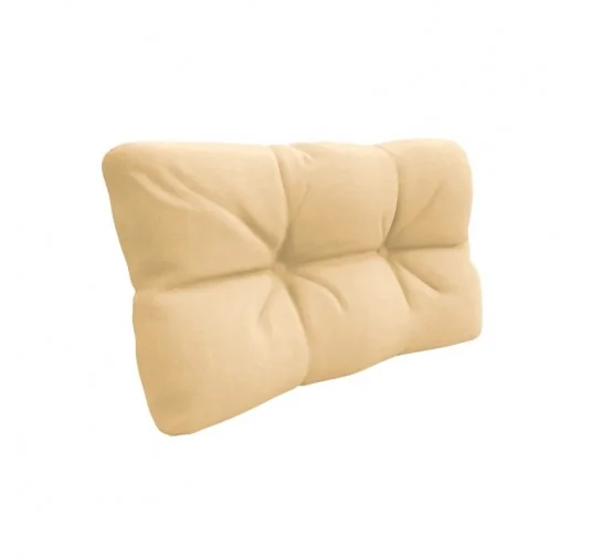 Cuscino Laterale per Pallet, Impermeabile, Trapuntato, 60x40x12 cm, Beige