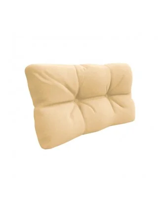 Cuscino Laterale per Pallet, Impermeabile, Trapuntato, 60x40x12 cm, Beige