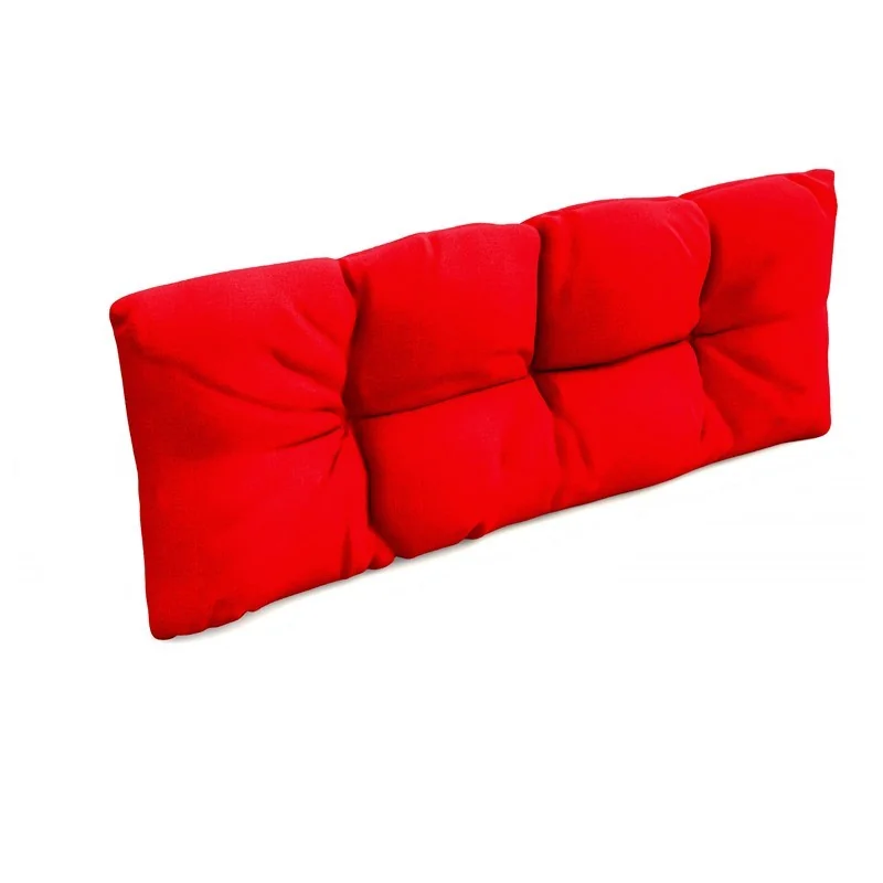 Cuscino Schienale per Pallet, Impermeabile, Trapuntato, 120x40x12 cm, Rosso