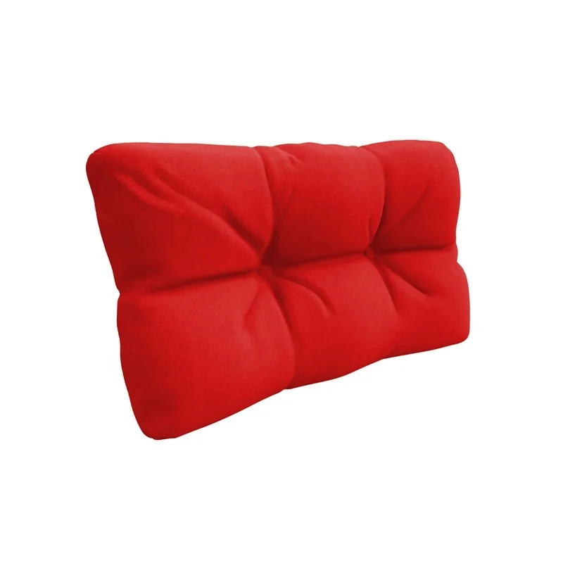 Cuscino Laterale per Pallet, Impermeabile, Trapuntato, 60x40x12 cm, Rosso