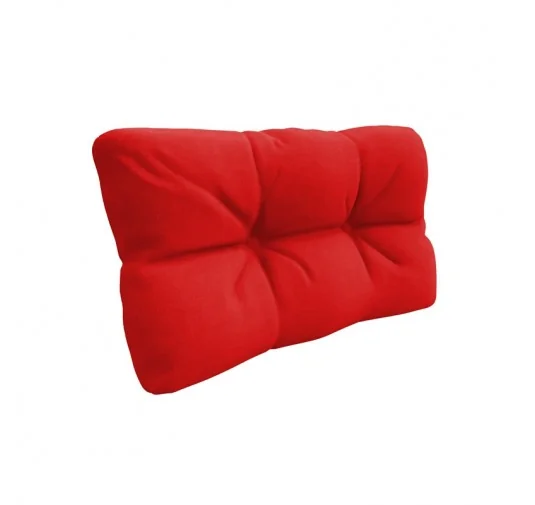 Cuscino Laterale per Pallet, Impermeabile, Trapuntato, 60x40x12 cm, Rosso