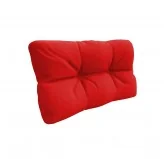Cuscino Laterale per Pallet, Impermeabile, Trapuntato, 60x40x12 cm, Rosso