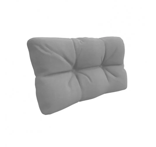 Cuscino Laterale per Pallet, Impermeabile, Trapuntato, 60x40x12 cm, Grigio