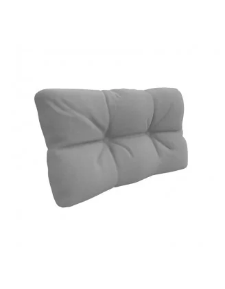 Cuscino Laterale per Pallet, Impermeabile, Trapuntato, 60x40x12 cm, Grigio