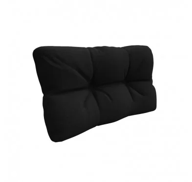 Cuscino Laterale per Pallet, Impermeabile, Trapuntato, 60x40x12 cm, Nero