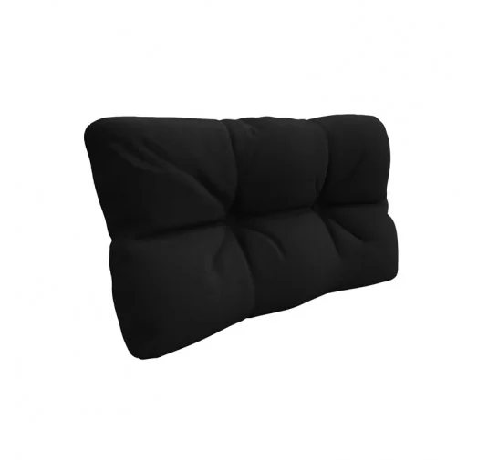 Cuscino Laterale per Pallet, Impermeabile, Trapuntato, 60x40x12 cm, Nero