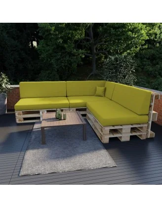Cuscino Laterale per Pallet, 60x40x20/10 cm, Lime