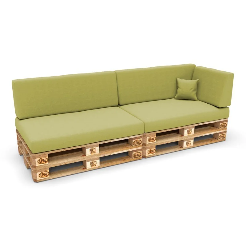 Set di 6 Cuscini per Pallet: 2x 120x80 + 2x 120x40 + 60x40 + 40x40, Lime Set di 6 Cuscini per Pallet: 2x 120x80 + 2x 120x40 + 60x40 + 40x40, Lime