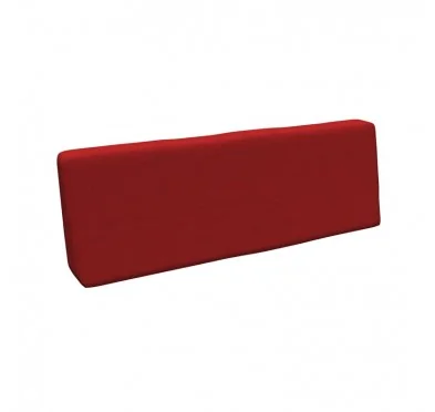 Cuscino Schienale per Pallet, 120x40x20/10 cm, Rosso