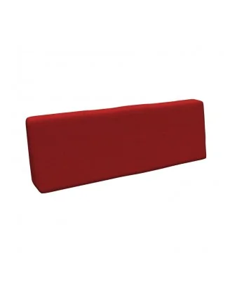 Cuscino Schienale per Pallet, 120x40x20/10 cm, Rosso