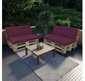 Cuscino Schienale per Pallet, 120x40x20/10 cm, Viola Cuscino Schienale per Pallet, 120x40x20/10 cm, Viola