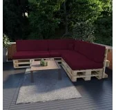 Cuscino Schienale per Pallet, 120x40x20/10 cm, Viola Cuscino Schienale per Pallet, 120x40x20/10 cm, Viola
