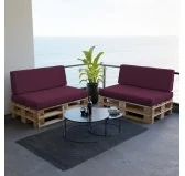 Cuscino di Seduta per Pallet, 120x80 cm, Viola Cuscino di Seduta per Pallet, 120x80 cm, Viola