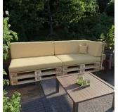 Cuscino di Seduta per Pallet Impermeabile 120x80x15 Beige Cuscino di Seduta per Pallet Impermeabile 120x80x15 Beige