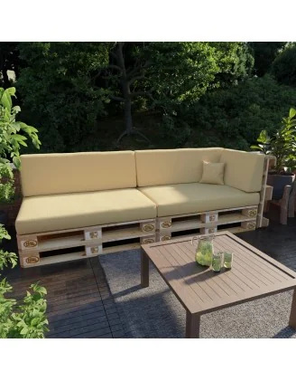 Cuscino di Seduta per Pallet Impermeabile 120x80x15 Beige