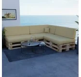 Cuscino di Seduta per Pallet Impermeabile 120x80x15 Beige Cuscino di Seduta per Pallet Impermeabile 120x80x15 Beige