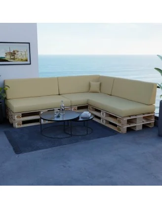 Cuscino di Seduta per Pallet Impermeabile 120x80x15 Beige