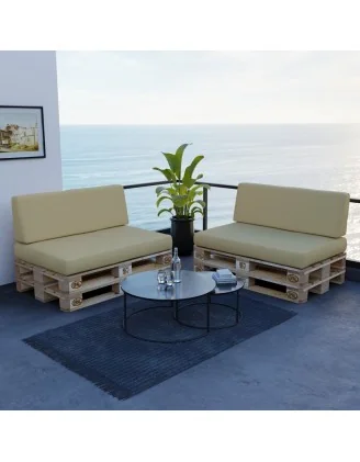 Cuscino di Seduta per Pallet Impermeabile 120x80x15 Beige