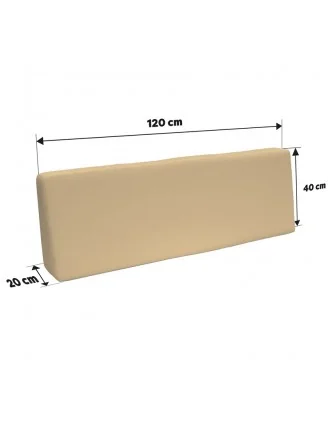 Set di 8 Cuscini per Pallet Impermeabile 120x80 + 120x40 Beige