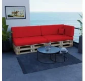 Cuscino di Seduta per Pallet Impermeabile 120x80x15 Rosso Cuscino di Seduta per Pallet Impermeabile 120x80x15 Rosso
