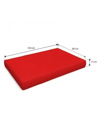 Cuscino di Seduta per Pallet Impermeabile 120x80x15 Rosso