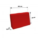 Set di 6 Cuscini per Pallet Impermeabile 120x80 + 120x40 Rosso Set di 6 Cuscini per Pallet Impermeabile 120x80 + 120x40 Rosso
