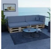 Cuscino Schienale per Pallet Impermeabile 120x40x20/10 Grigio Cuscino Schienale per Pallet Impermeabile 120x40x20/10 Grigio