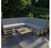 Cuscino Schienale per Pallet Impermeabile 120x40x20/10 Grigio Cuscino Schienale per Pallet Impermeabile 120x40x20/10 Grigio