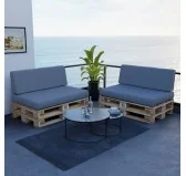 Cuscino Schienale per Pallet Impermeabile 120x40x20/10 Grigio Cuscino Schienale per Pallet Impermeabile 120x40x20/10 Grigio