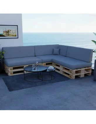 Cuscino Laterale per Pallet Impermeabile 60x40x20/10 Grigio