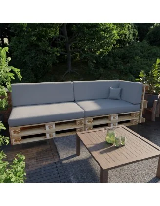 Cuscino Laterale per Pallet Impermeabile 60x40x20/10 Grigio