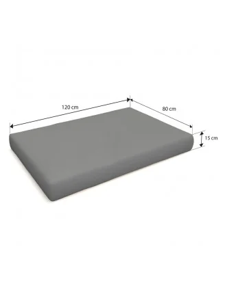 Set di 2 Cuscini per Pallet Impermeabile 120x80 + 120x40 Grigio