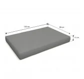 Set di 6 Cuscini per Pallet Impermeabile 120x80 + 120x40 Grigio Set di 6 Cuscini per Pallet Impermeabile 120x80 + 120x40 Grigio