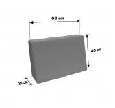 Set di 6 Cuscini per Pallet Impermeabile 120x80 + 120x40 Grigio Set di 6 Cuscini per Pallet Impermeabile 120x80 + 120x40 Grigio