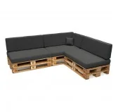 Set di 8 Cuscini per Pallet Impermeabile 120x80 + 120x40 Antracite Set di 8 Cuscini per Pallet Impermeabile 120x80 + 120x40 Antracite
