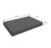 Set di 8 Cuscini per Pallet Impermeabile 120x80 + 120x40 Antracite Set di 8 Cuscini per Pallet Impermeabile 120x80 + 120x40 Antracite