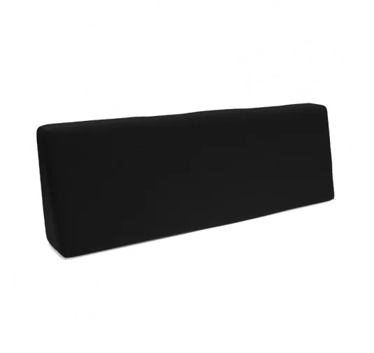 Cuscino Schienale per Pallet Impermeabile 120x40x20/10 Nero