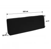 Cuscino Schienale per Pallet Impermeabile 120x40x20/10 Nero Cuscino Schienale per Pallet Impermeabile 120x40x20/10 Nero