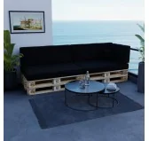 Cuscino Schienale per Pallet Impermeabile 120x40x20/10 Nero Cuscino Schienale per Pallet Impermeabile 120x40x20/10 Nero