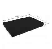 Cuscino di Seduta per Pallet Impermeabile 120x80x15 Nero Cuscino di Seduta per Pallet Impermeabile 120x80x15 Nero