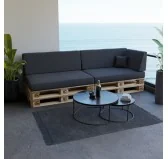 Set di 6 Cuscini per Pallet 120x80 + 120x40 Antracite Set di 6 Cuscini per Pallet 120x80 + 120x40 Antracite