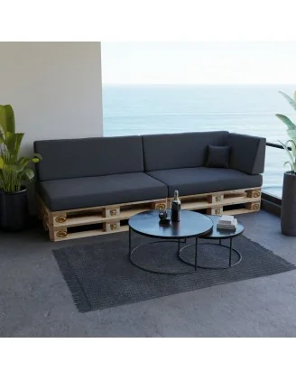 Set di 6 Cuscini per Pallet 120x80 + 120x40 Antracite