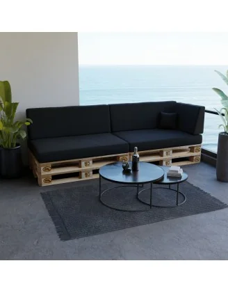 Cuscino Schienale per Pallet 120x40x20/10 Nero
