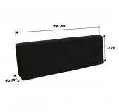 Cuscino Schienale per Pallet 120x40x20/10 Nero Cuscino Schienale per Pallet 120x40x20/10 Nero