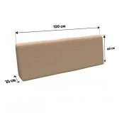 Cuscino Schienale per Pallet 120x40x20/10 Beige Cuscino Schienale per Pallet 120x40x20/10 Beige