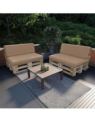 Cuscino Schienale per Pallet 120x40x20/10 Beige