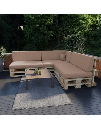 Cuscino Schienale per Pallet 120x40x20/10 Beige
