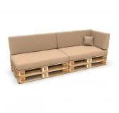 Set di 6 Cuscini per Pallet 120x80 + 120x40 Beige Set di 6 Cuscini per Pallet 120x80 + 120x40 Beige